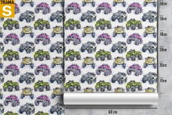 Children's Wallpaper City Maps Transport Decorations and Transport Pattern