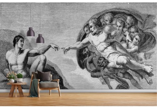 Wallpaper painted creation of man 2