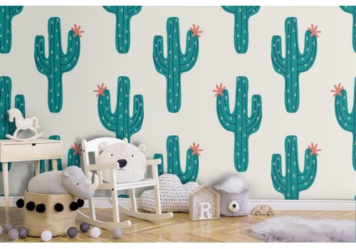 Cactus nature pattern wallpaper.