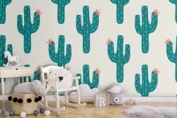 Cactus nature pattern wallpaper.
