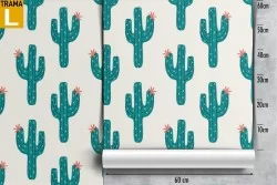 Cactus nature pattern wallpaper.