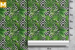 Modern Geometric Wallpaper Tropical Nature Leaves