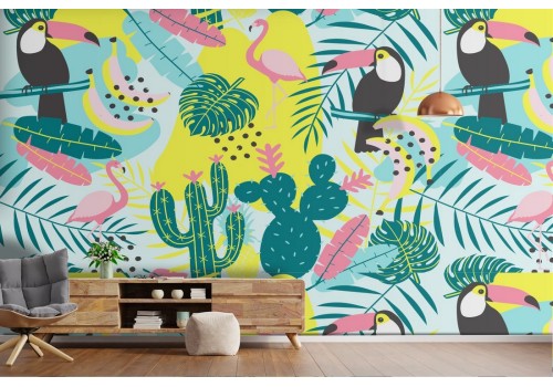 Tropical nature abstract decoration wallpaper.