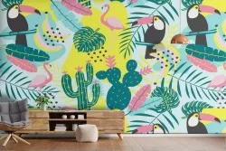 Tropical nature abstract decoration wallpaper.