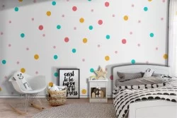 Carta da Parati bambini decorazione a-pois.