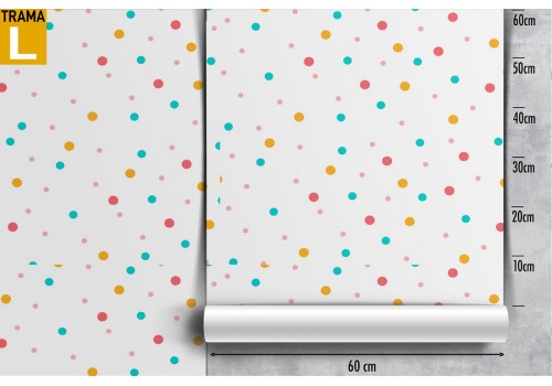 Polka dot children's wallpaper decoration. 2