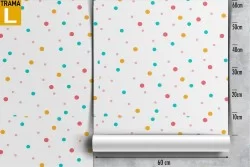 Carta da Parati bambini decorazione a-pois.