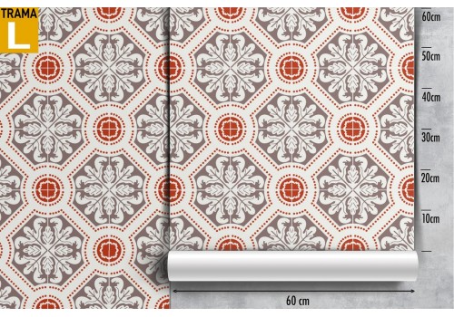 English vintage geometric ornament wallpaper decoration. 2