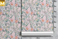 Carta da Parati Foglie Fiori Natura