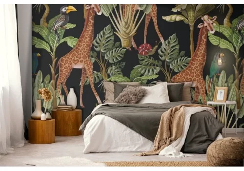 Carta da Parati natura animali foresta tropicale.