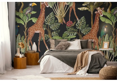 Wallpaper nature animals tropical forest.