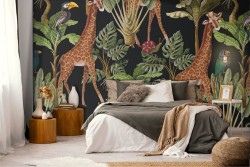 Wallpaper nature animals tropical forest.