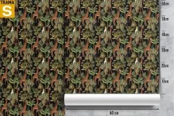 Wallpaper Design and Styles Flora and Fauna Trees Animals Tropical