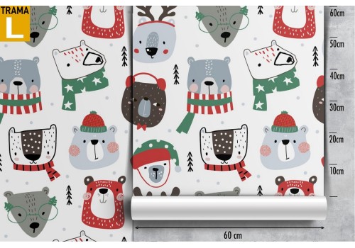 Polar animals children's wallpaper. 2