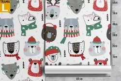 Polar animals children's wallpaper.