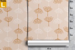 Carta da Parati decorazione natura fiori stilizzati.