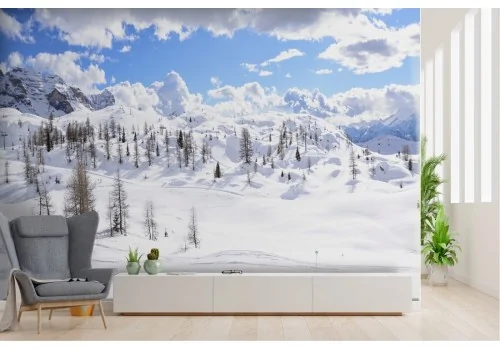 Mountain landscape snow wallpaper