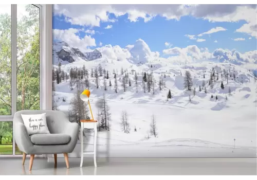 Wallpaper mountain landscape snow 2