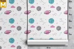 Carta da Parati Decorazioni e Pattern Spazio e Pianeti