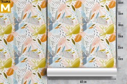 Carta da Parati Fiori Foglie Natura