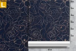 Carta da Parati natura fiori stilizzati pattern.