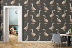 Carta da Parati animali pattern anatre.
