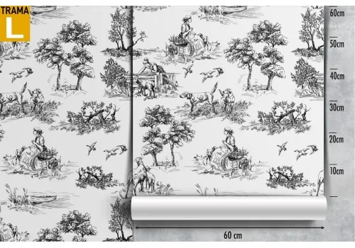 Wallpaper nature decorations countryside animals and trees. 2