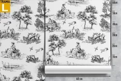 Carta da Parati natura decorazioni campagna animali e alberi.