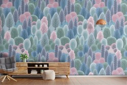 Abstract nature wallpaper vintage tree pattern.