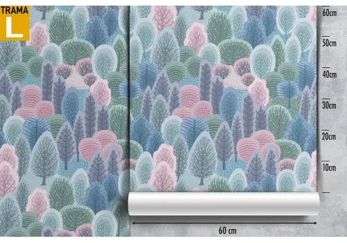 Carta da Parati natura astratta alberi pattern vintage. 2