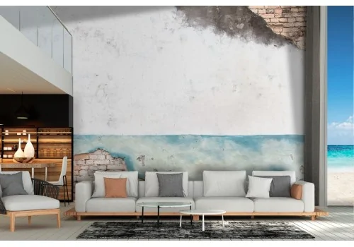 Wallpaper painted surface brick texture