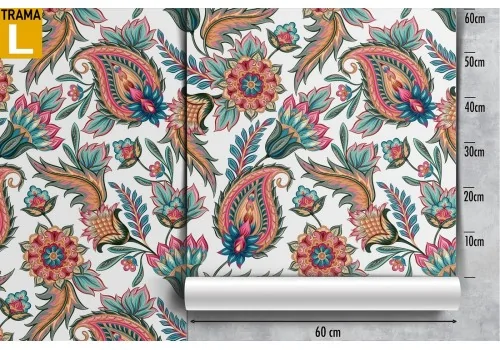 Vintage wallpaper with classic flowers and leaves pattern. 2