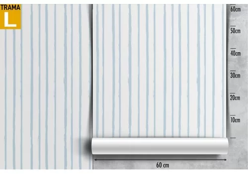 Carta da Parati pattern righe azzurre anni '50. 2