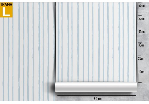 Wallpaper with blue stripes pattern from the '50s. 2