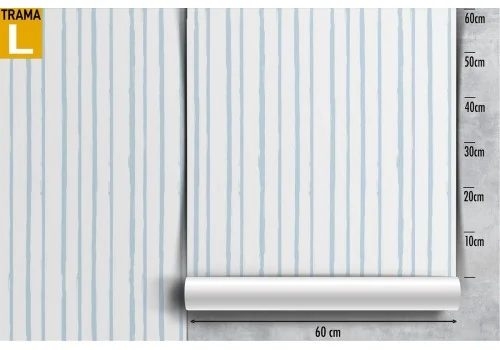 Wallpaper with blue stripes pattern from the '50s. 2