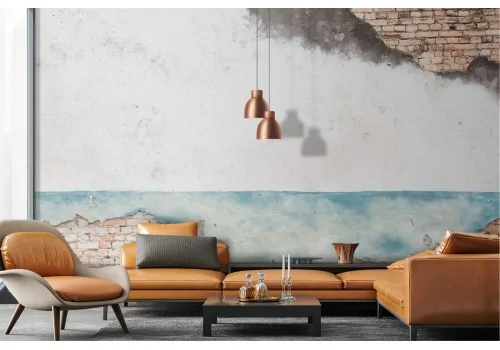 Painted wallpaper surface brick texture 2