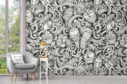 Carta da Parati pattern decorazione gelati.