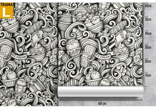 Carta da Parati pattern decorazione gelati. 2