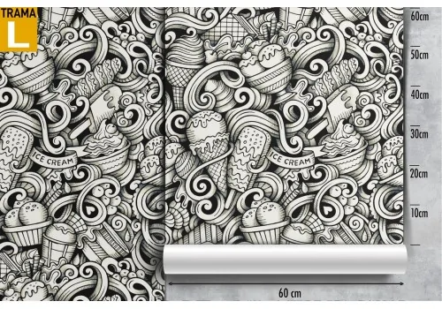 Carta da Parati pattern decorazione gelati. 2