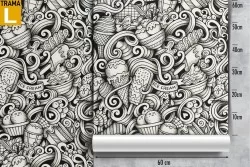 Wallpaper pattern decoration ice creams.