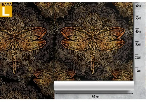 Dragonfly pattern wallpaper decoration. 2