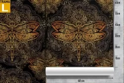 Dragonfly pattern wallpaper decoration.