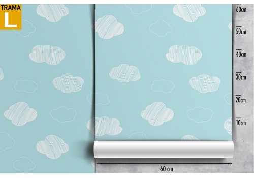 Children's wallpaper pattern sky with clouds. 2