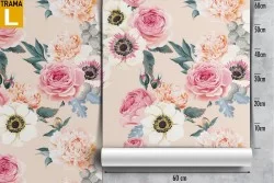 Wallpaper decoration pink flowers nature.