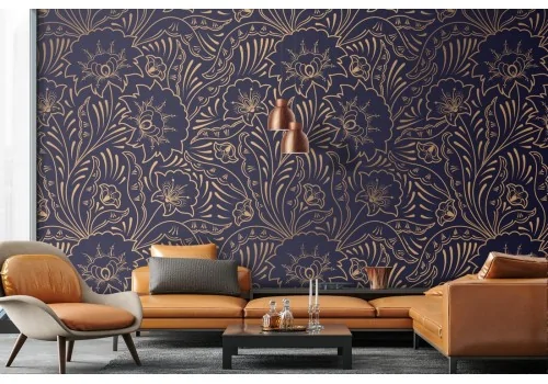 Natural wallpaper pattern stylized luxury flowers.
