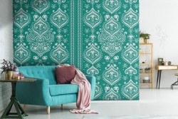 English vintage geometric wallpaper pattern.
