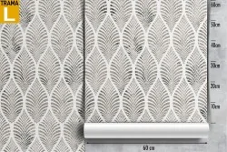 Wallpaper decoration stylized leaves pattern.