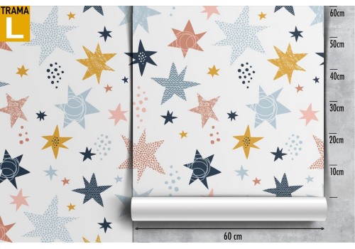 Children's wallpaper decoration stylized stars. 2