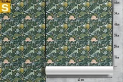 Carta da Parati Bambini Flora e Fauna Animali uccelli Decorazioni e Pattern Foglie