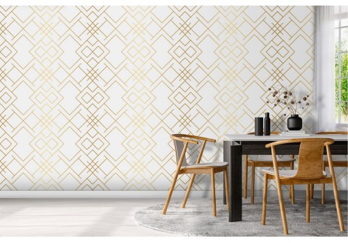 Geometric pattern wallpaper.